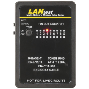 TESTER NETWORK CABLE W/POEFINDER LED IND