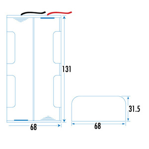 BATT HOLDER 4D BLK W/LEAD 150MM