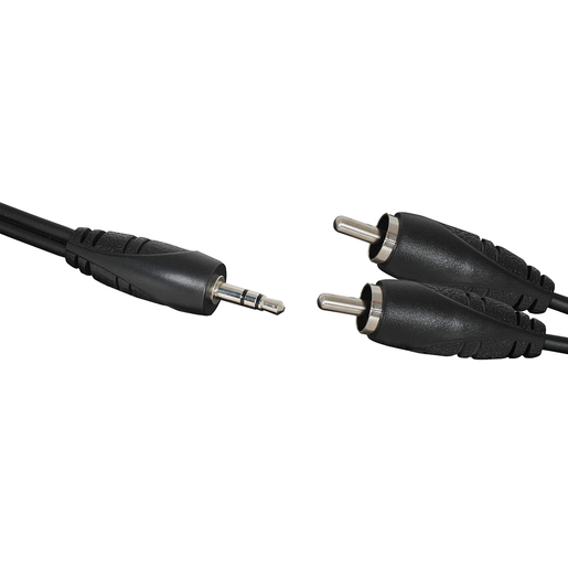 LEAD AUDIO PLG 3.5MM STEREO- 2PLG RCA 5M