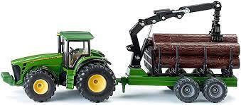 SIKU 1954  1:50 John Deere with Forestry Trailer