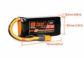 Spektrum 1300mAh 3S 11.1V Smart G2 Lipo 30 C IC3