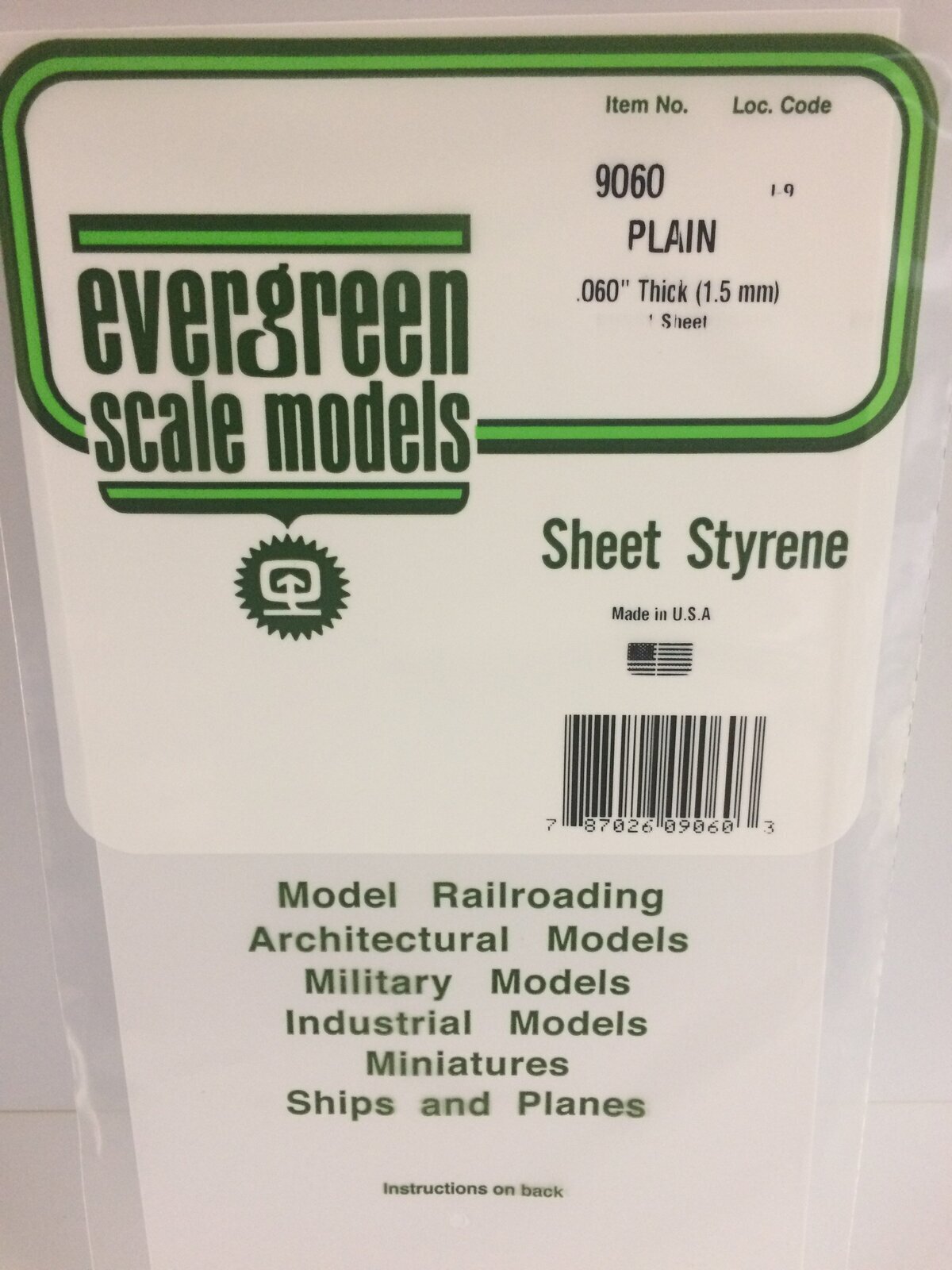 Evergreen Scale Models  #9060
