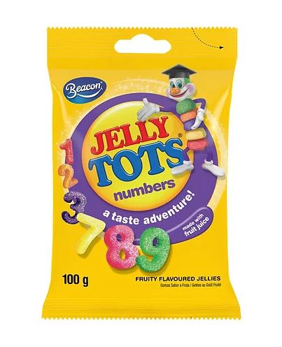 Jelly Tots Numbers 100g ** SPECIAL ** Dated Stock