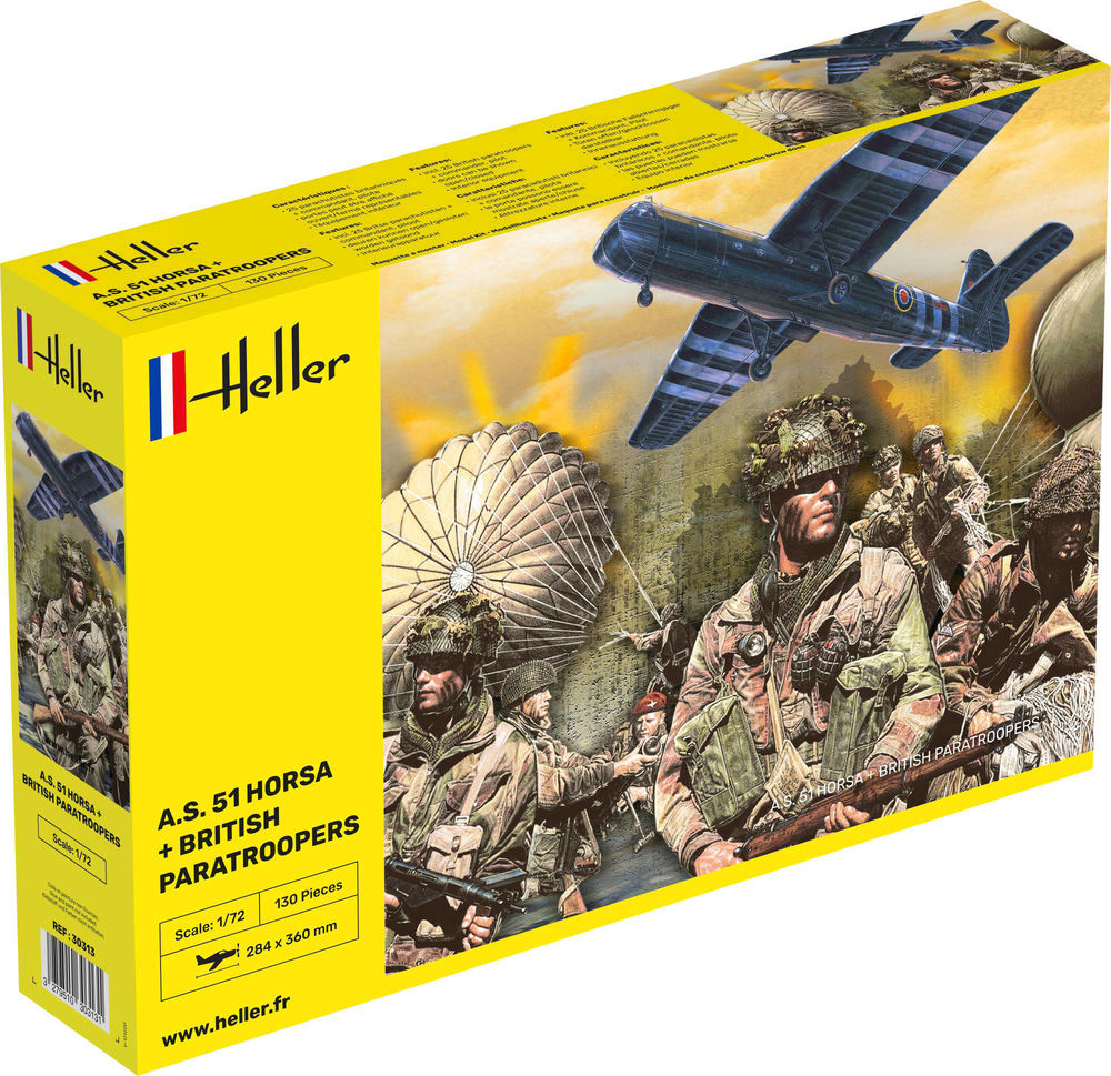 Heller 1/72 Starter Kit A.S. 51 Horsa + British Paratroopers