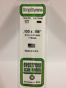 Evergreen Scale Models #177 2.5x4.0mm 7 strips