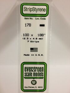 Evergreen Scale Models #178 2.5x4.8mm 7 strips