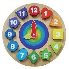 Elf Wooden Clock with shaped Numbers