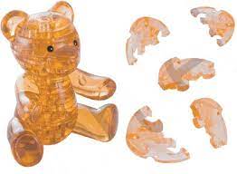 Crystal Puzzle Teddy Bear - brown