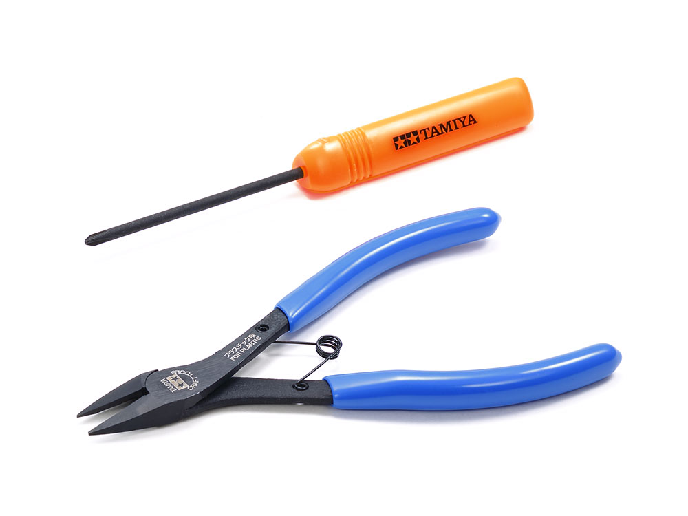 Tamiya Mini 4WD Tools - Side Cutters + Screwdriver