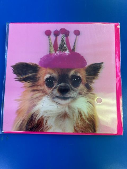 Birthday Card- 3D Pink Tiarra