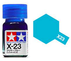 Tamiya enamel paint X-23 Clear Blue