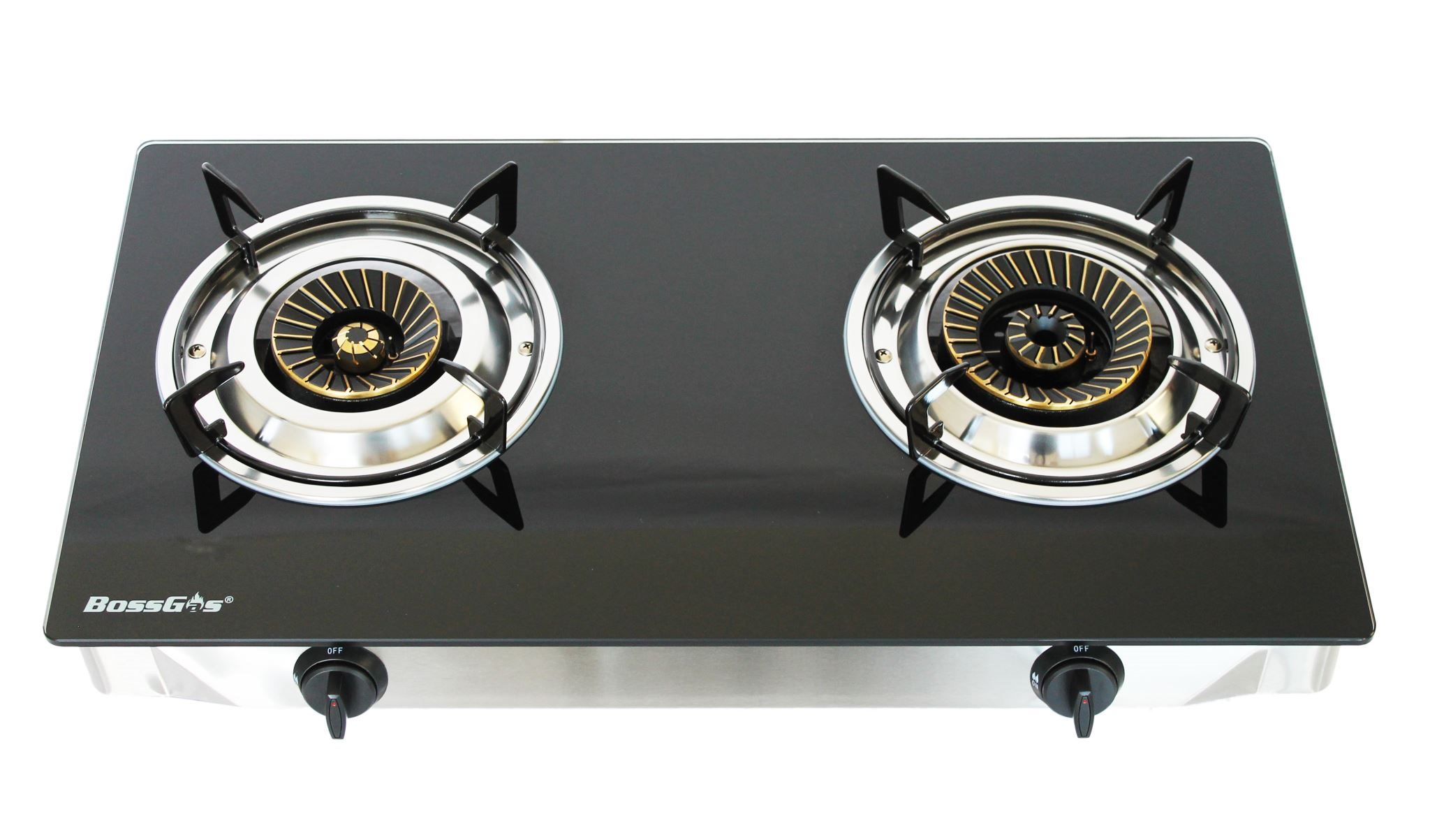 GLASS DOUBLE GAS STOVE