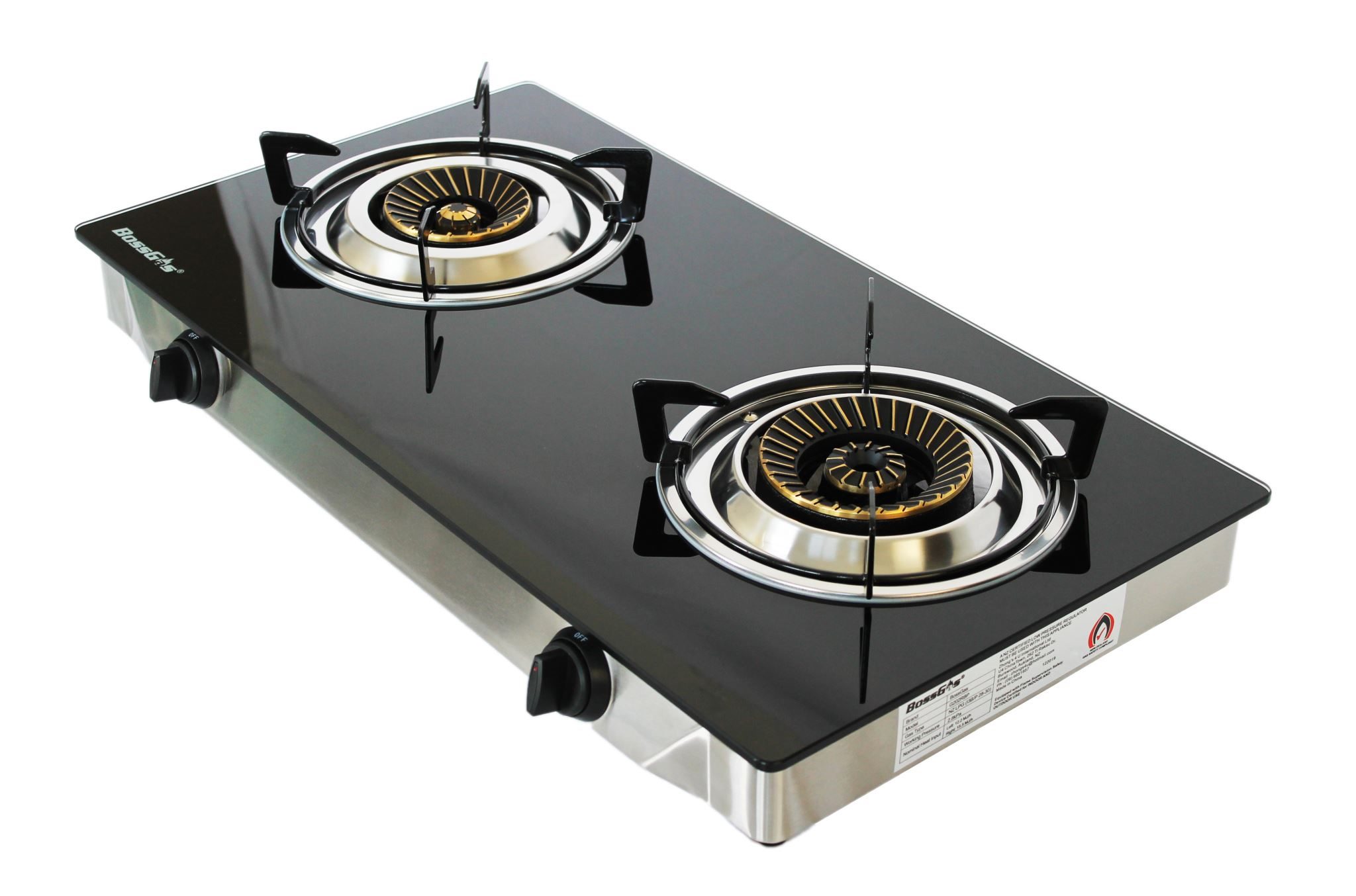 GLASS DOUBLE GAS STOVE