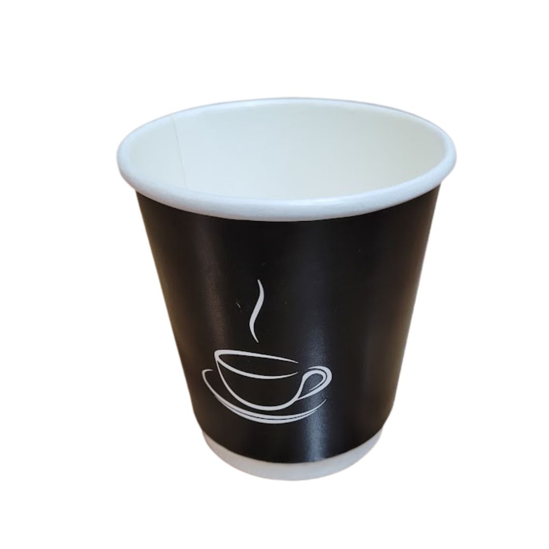 7OZ DW TEA CUP BLACL 25PCS