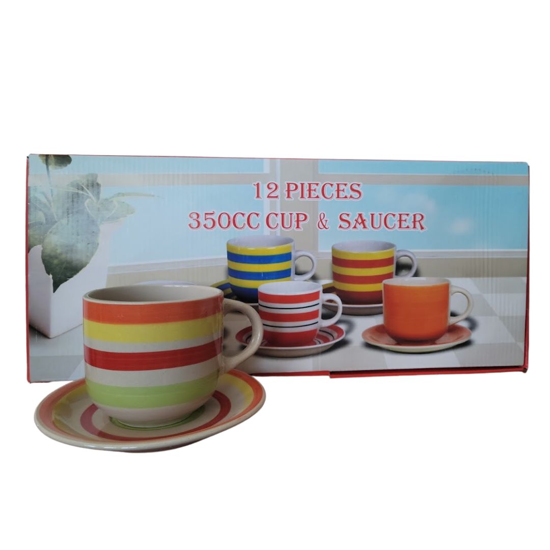 12PC HANDPAINTED MUG SET 3500CC