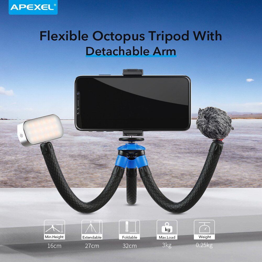 FLEXABLE TRIPOD DETACHABLE