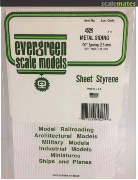 Evergreen Scale Models #4529 Metal siding