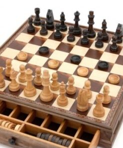 Dal Rossi Italy Chess and Checker Set 15"