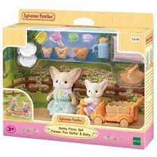 Sylvanian Families Sunny Picinic Set Fennec Fox Sister & Baby