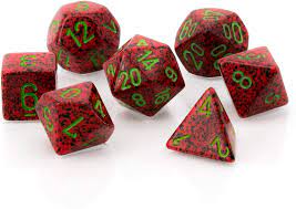 Polyhedral Dice Set Speckled Strawberry