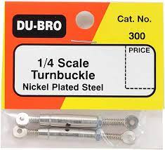 Du-Bro Turnbuckle Nicle Plated Steel 1/4 scale #300