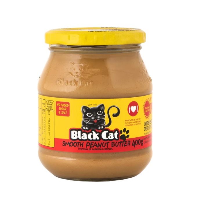 Black Cat Peanut Butter - Smooth 400g (No Added Sugar)