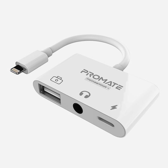 PROMATE 3-In-1 High Speed OTG Lightning Hub. Includes USB 3.0