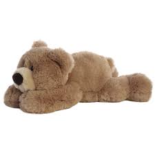 Hugga Wag Bear Taupe Small Lying