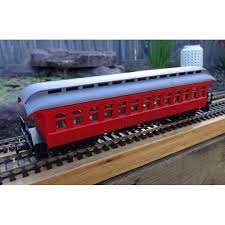 Frateschi HO Old Time Wooden 1st Class Passenger Car Dull Red 2498NZ