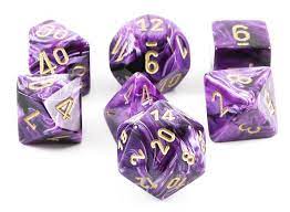 Polyhedral Dice Set Vortex purple/gold CHX27437