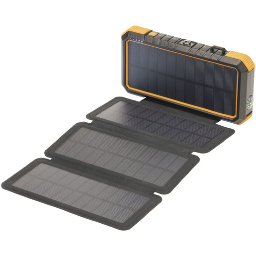 20,000mAh Weatherproof Power Bank with Solar Recharging