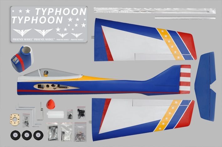 Pheonix 1:6 Typhoon .46-.55 GP/EP Almost Ready to Fly RC Sport Aerobatic Aeroplane