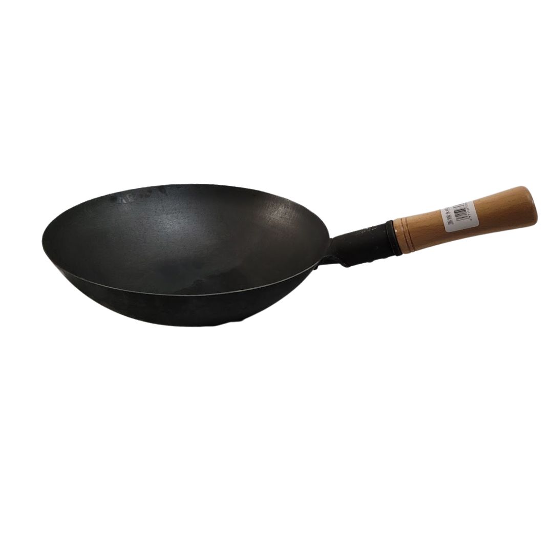 40CM BLACK IRON FRYING PAN W/H