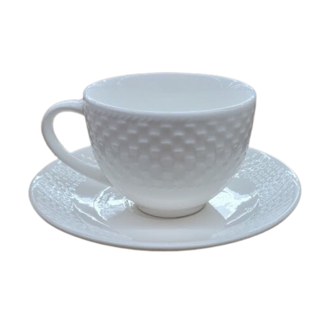 6PC CERAMIC CUP & SAUCER SET