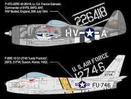 Academy 1/72 P-47D & F-86E Gabre