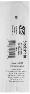 K & S Metals Alum. Round Tube 5/32 (3.97mm) #1110