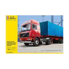 Heller 1/32 Volvo F12-20 Globetrotter & container semi trailer
