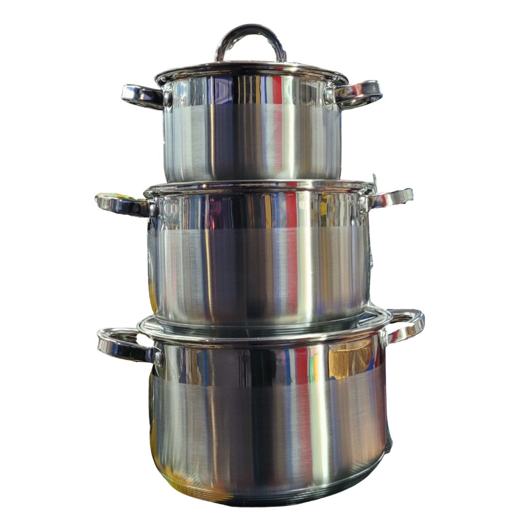 6pc Stainless Steel Pot Set XKIT2023009