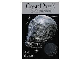 Crystal Puzzle 3D Skull Black