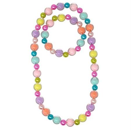 Pink Poppy Rainbow Bubble braclet & necklace set