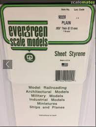 Evergreen Sheet Styrene #9009 Plain