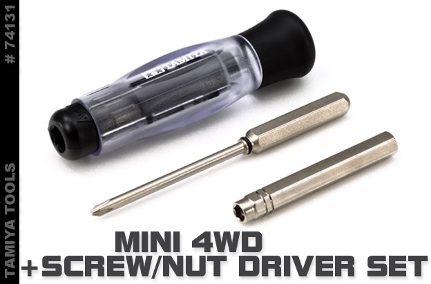 Tamiya 74131 Mini 4WD Screw & Nut Driver Set Pro