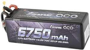 Gens Ace 6750 mAh 14.8V 70C 4S 1P Lipo Battery