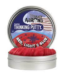 Aarons Thinking Putty - Red, Light & Blue 10cm