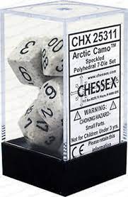 Polyhedral Dice Speckled Arctic Camo  CHX25311