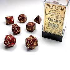Polyhedral Dice CHX25323 Speckled Mercury