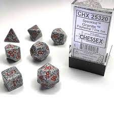 Polyhedral Dice CHX25320  Speckled Granite