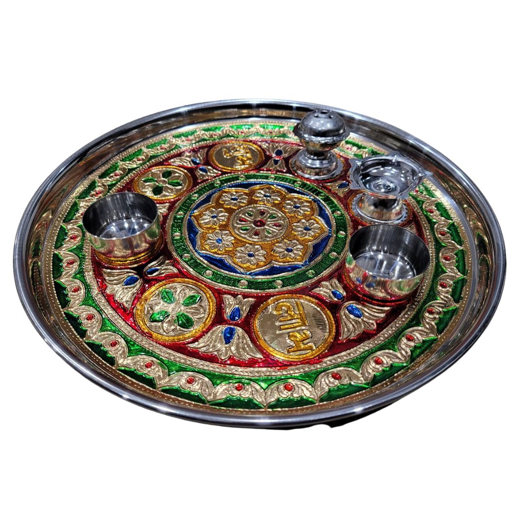 11" MEENAKARI POOJA THALI