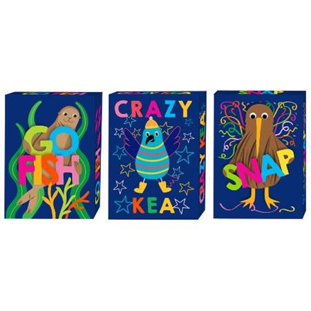 Kiwiana Palying Cards - Crazy Kea, Snap, Go Fish