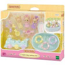 Sylvanian  Triplets Baby Bathtime Set